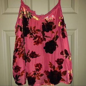 Ana Velvet and Floral Tank